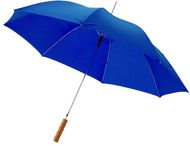 23" Lisa-sateenvarjo puukahvalla, automaattisesti avautuva, kuninkaallinen liikelahja logopainatuksella